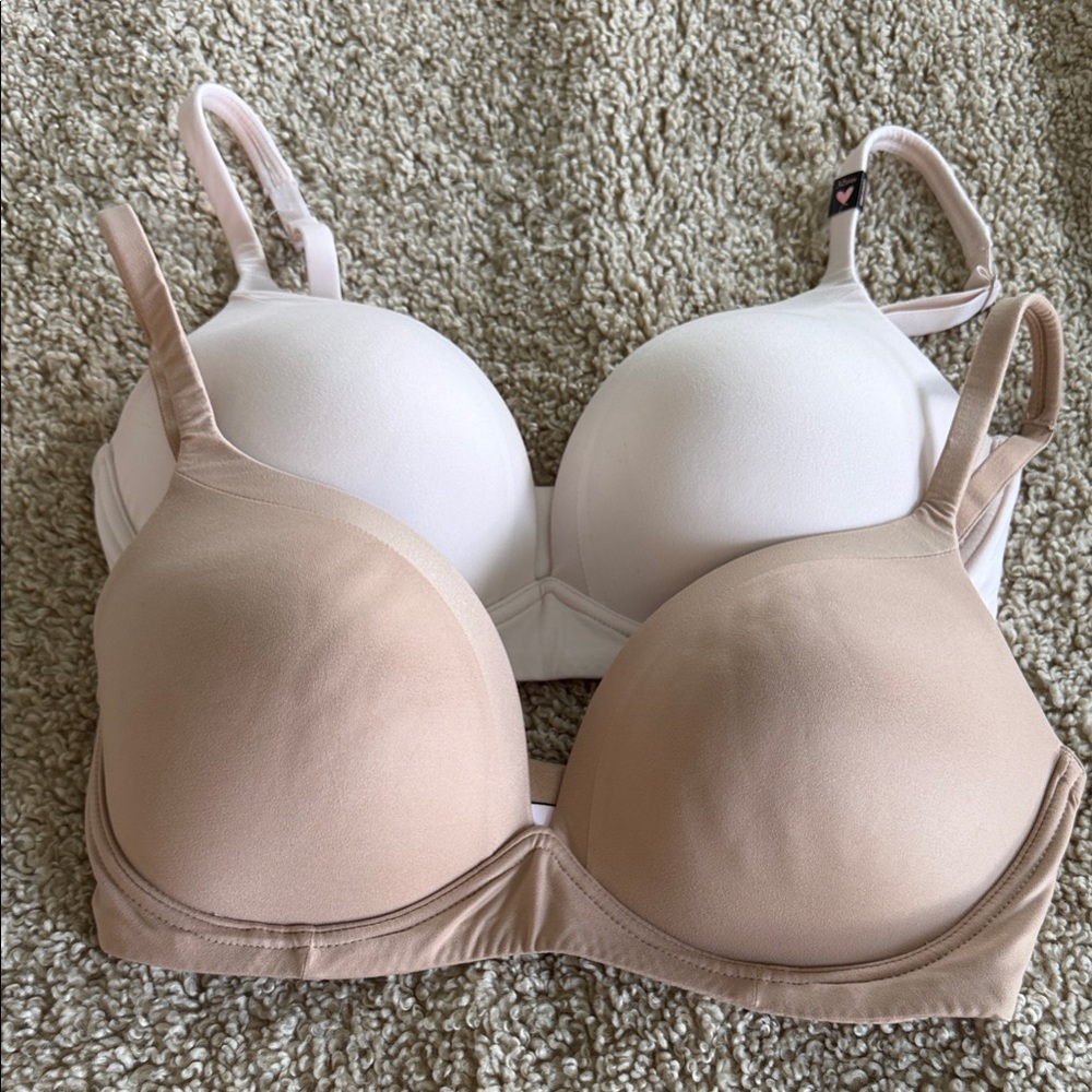 Victoria's Secret Nude and Pink T-Shirt Bras